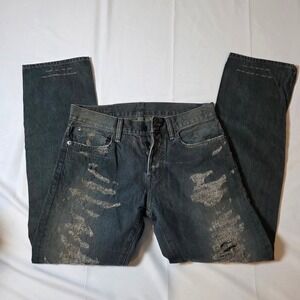 Denim & Supply Ralph Lauren Straight Leg Jeans distressed Blue Button Fly31x28.5